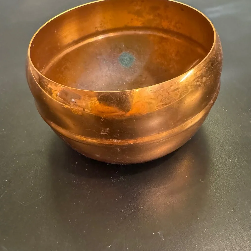 Coppercraft Guild Small Footed Bowl Home Decor 3.75in Copper Vintage MCM Taunton